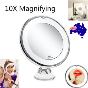10x Magnifying Makeup Cosmetic Beauty Mirror | With LED Light | 360 HOT