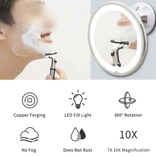 10x Magnifying Makeup Cosmetic Beauty Mirror | With LED Light | 360 HOT