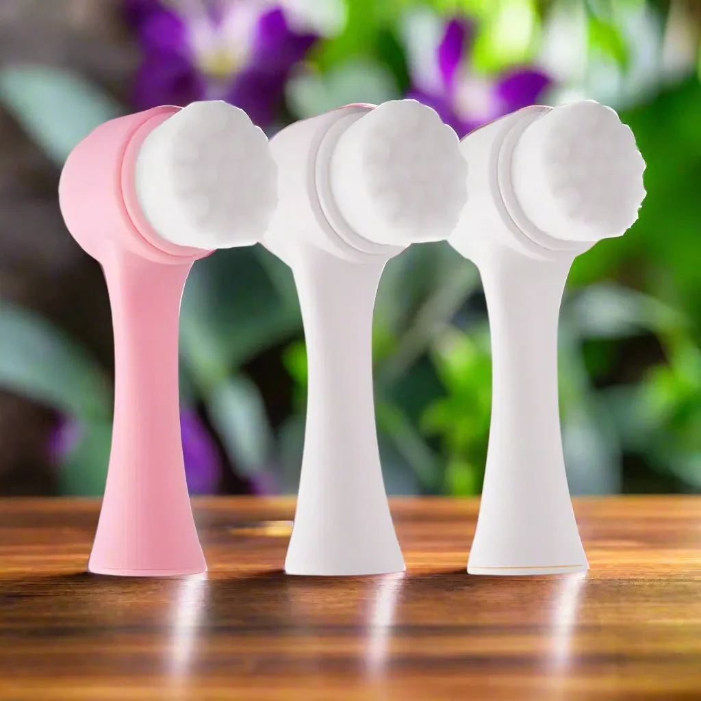 2-In-1 Facial Cleansing Brush With Dual-Sided Design For Deep Cleansing And Exfoliation