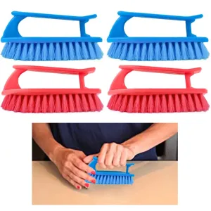 4 Pc Hand Sweeper Cleaning Brush Scrubber Brushes Bathroom Multi Purpose Kitchen
