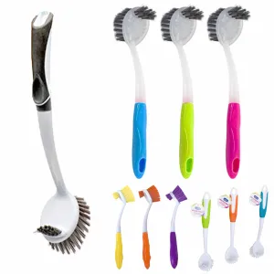 6 Pc Kitchen Scrub Brush Cleaning Brushes Sink Dish Washing Vegetable Scrubber 6 Pc Kitchen Scrub Brush Cleaning Brushes Sink Dish Washing Vegetable Scrubber