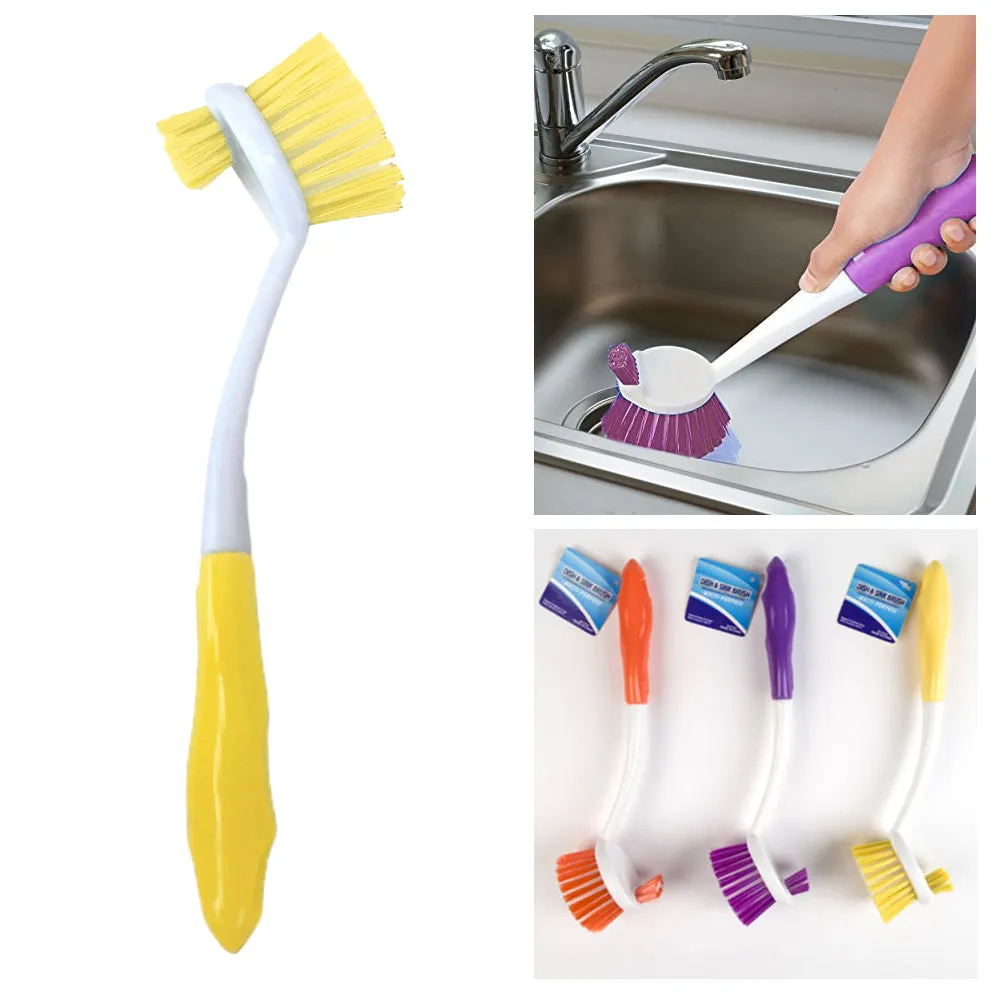 6 Pc Kitchen Scrub Brush Cleaning Brushes Sink Dish Washing Vegetable Scrubber