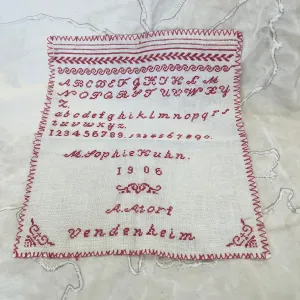 Antique Handstitched Sampler