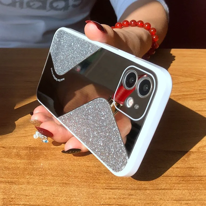 Bling Glitter Makeup Mirror Phone Case For iPhone