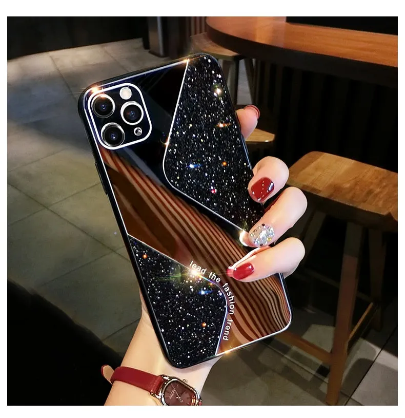Bling Glitter Makeup Mirror Phone Case For iPhone