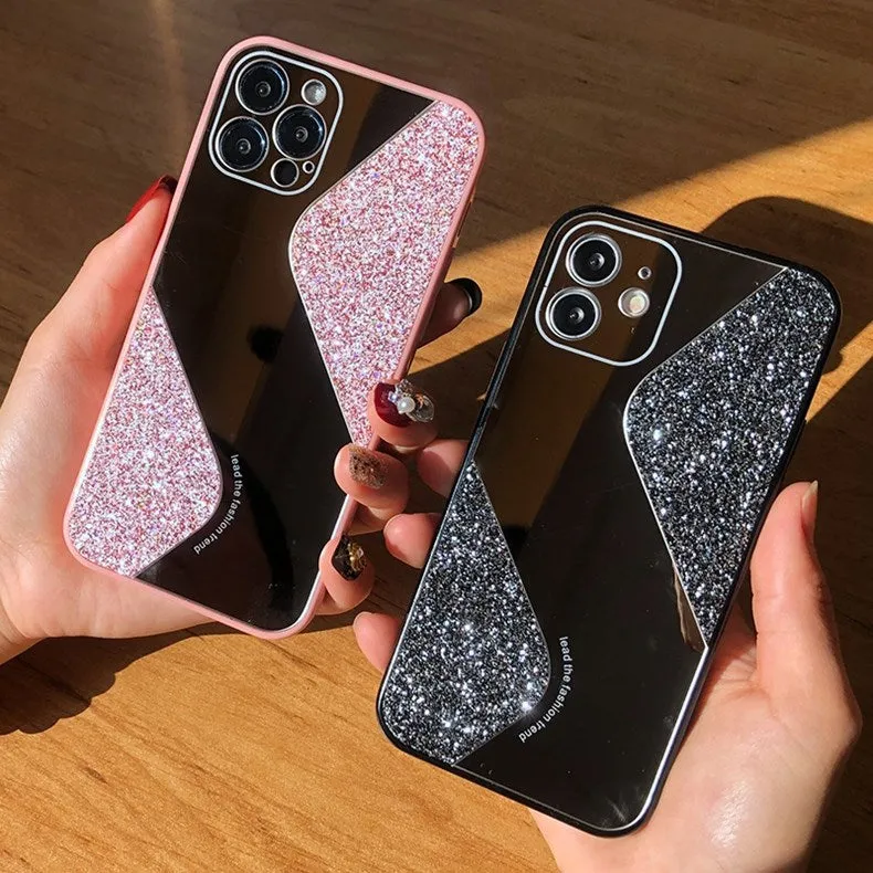 Bling Glitter Makeup Mirror Phone Case For iPhone