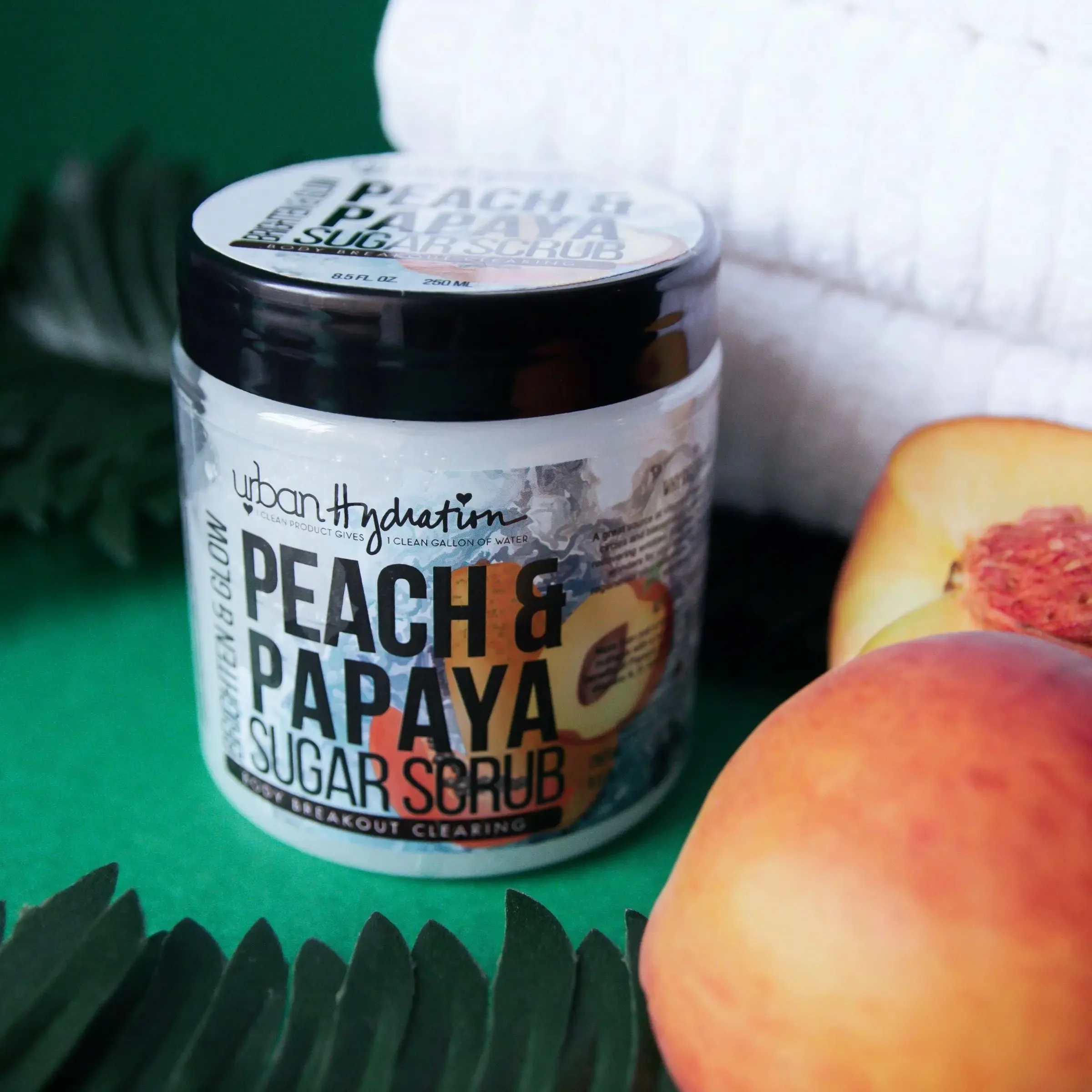 Brighten & Glow Peach & Papaya Sugar Scrub – Body Scrub
