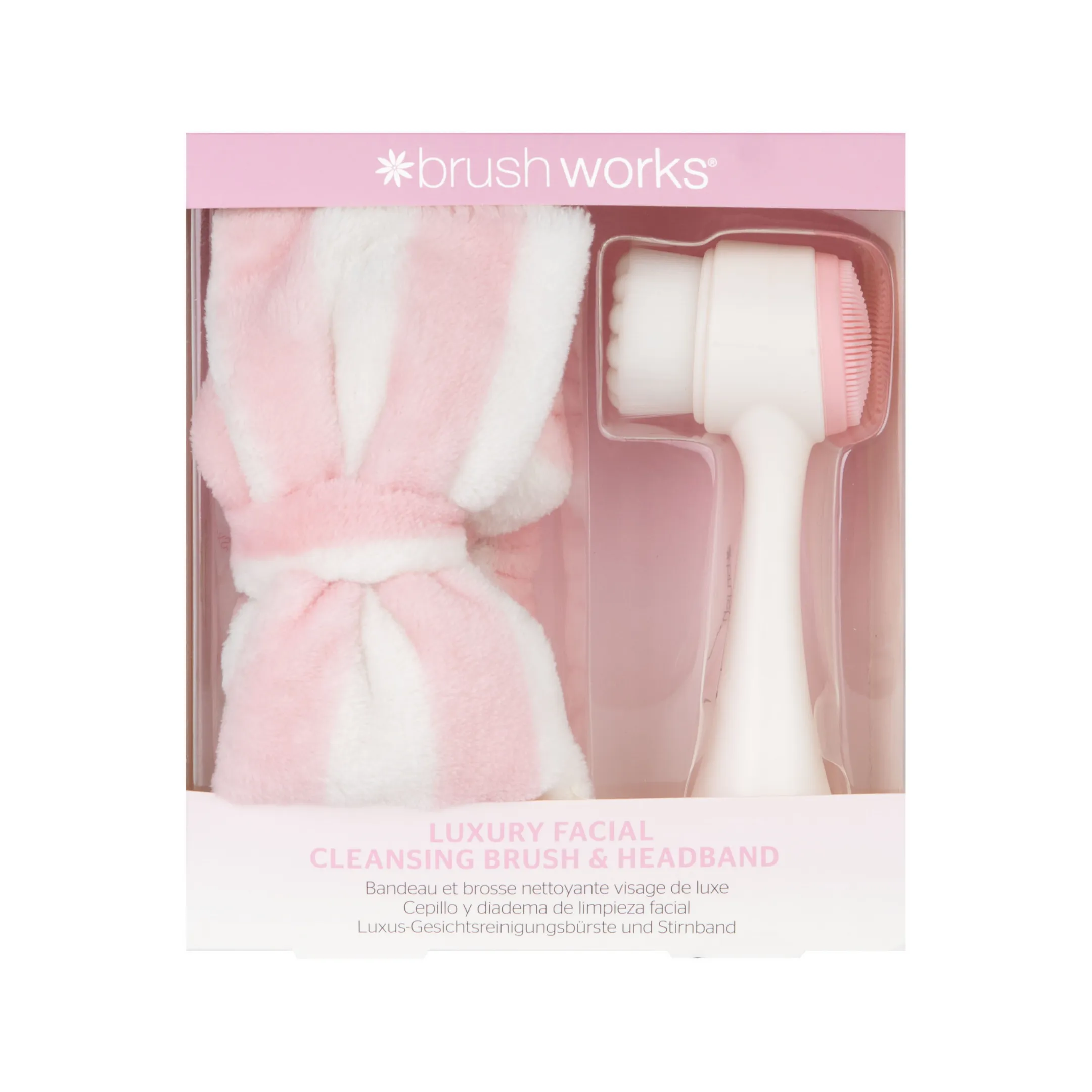 BRUSHWORKS Luxury Facial Cleansing Brush & Headband Set