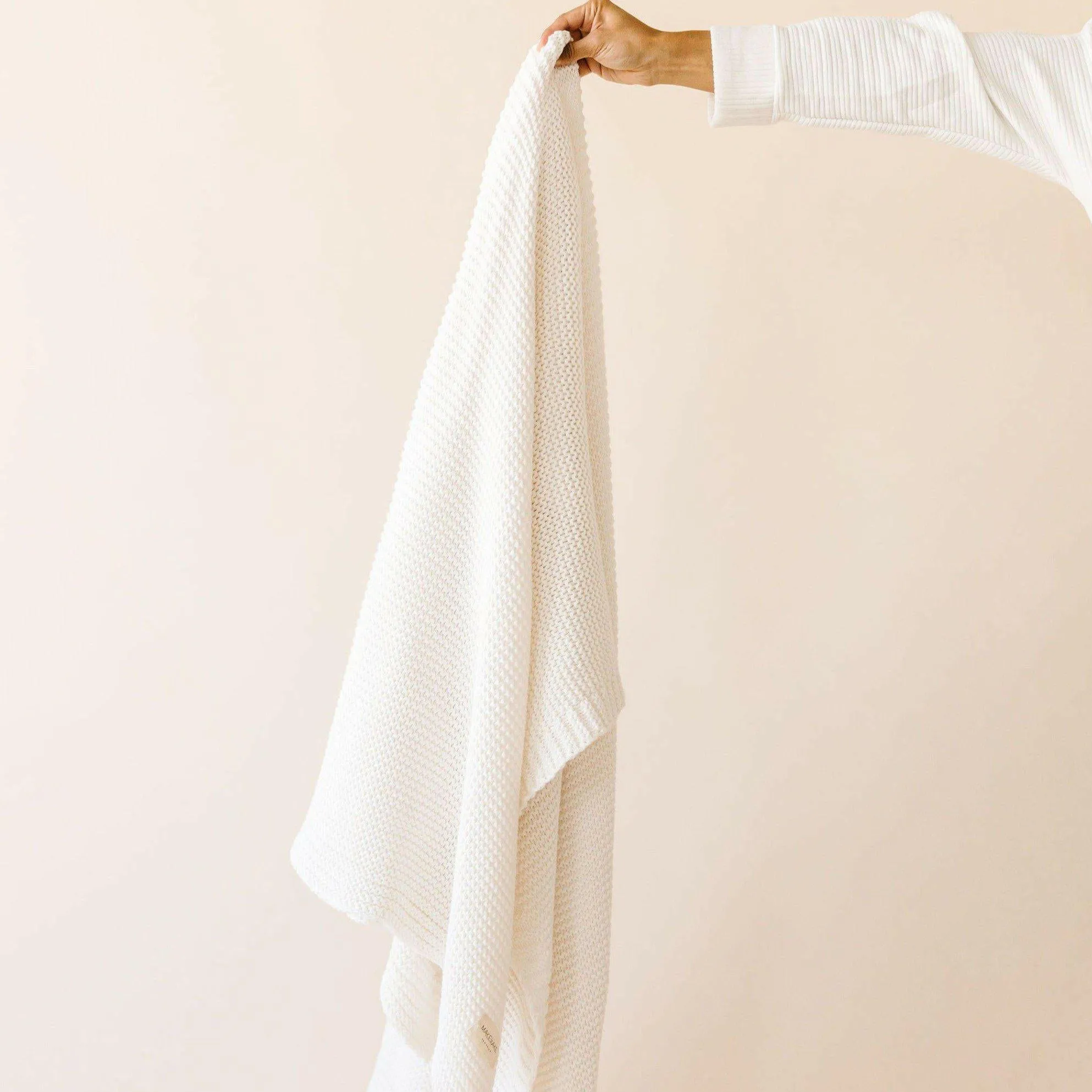 Chunky Knit Throw Blanket - Vanilla Natural