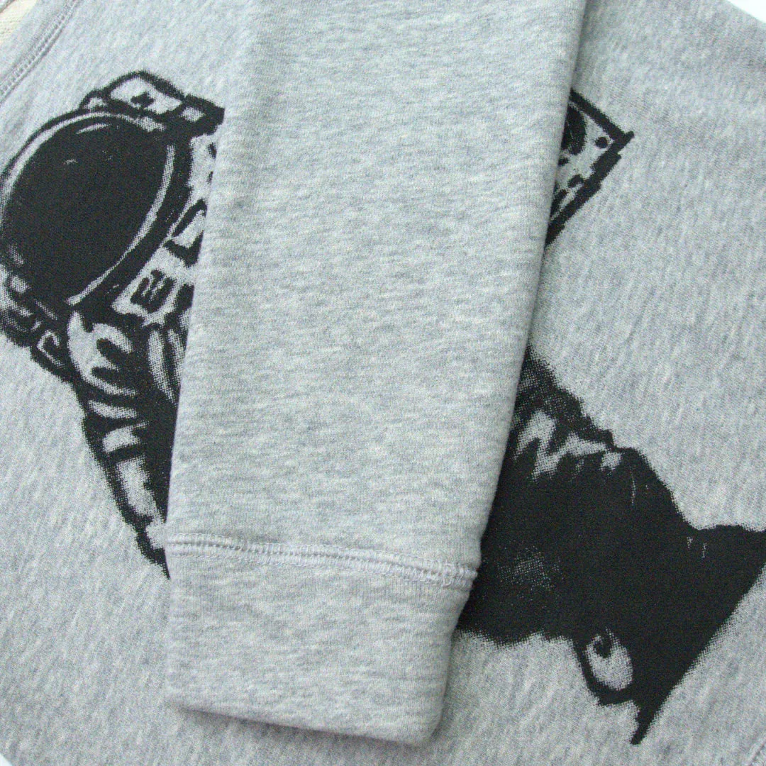 Cosmic DJ Crewneck Sweater - Lunar Grey