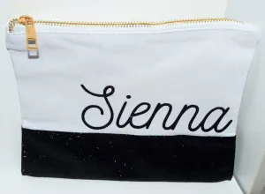 Custom Glitter Makeup bag | Personalized Makeup Bag | Mask Bag | Makeup vanity bag | Custom Bag | Cosmetic Pouch with Name | Pencil Case
