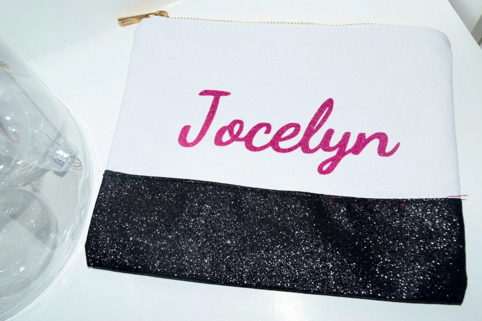 Custom Glitter Makeup bag | Personalized Makeup Bag | Mask Bag | Makeup vanity bag | Custom Bag | Cosmetic Pouch with Name | Pencil Case