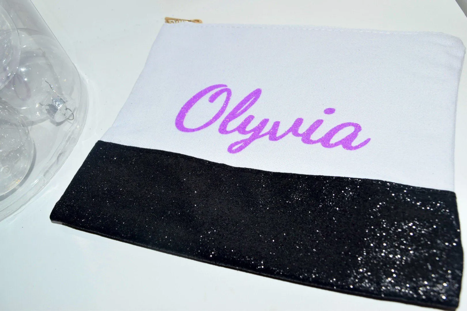 Custom Glitter Makeup bag | Personalized Makeup Bag | Mask Bag | Makeup vanity bag | Custom Bag | Cosmetic Pouch with Name | Pencil Case