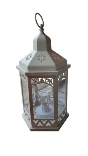 Decorative Lighted Lantern White