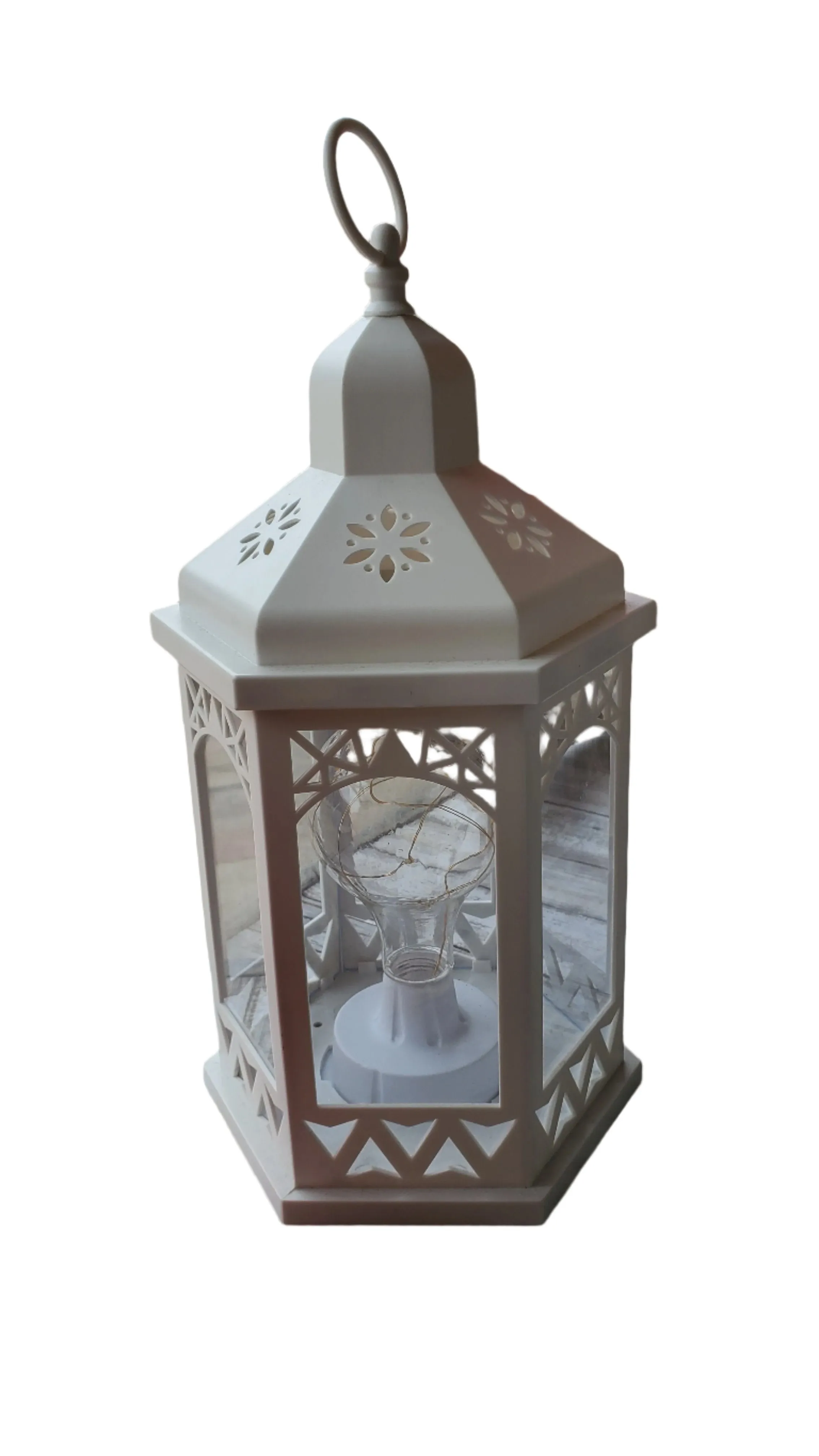 Decorative Lighted Lantern White