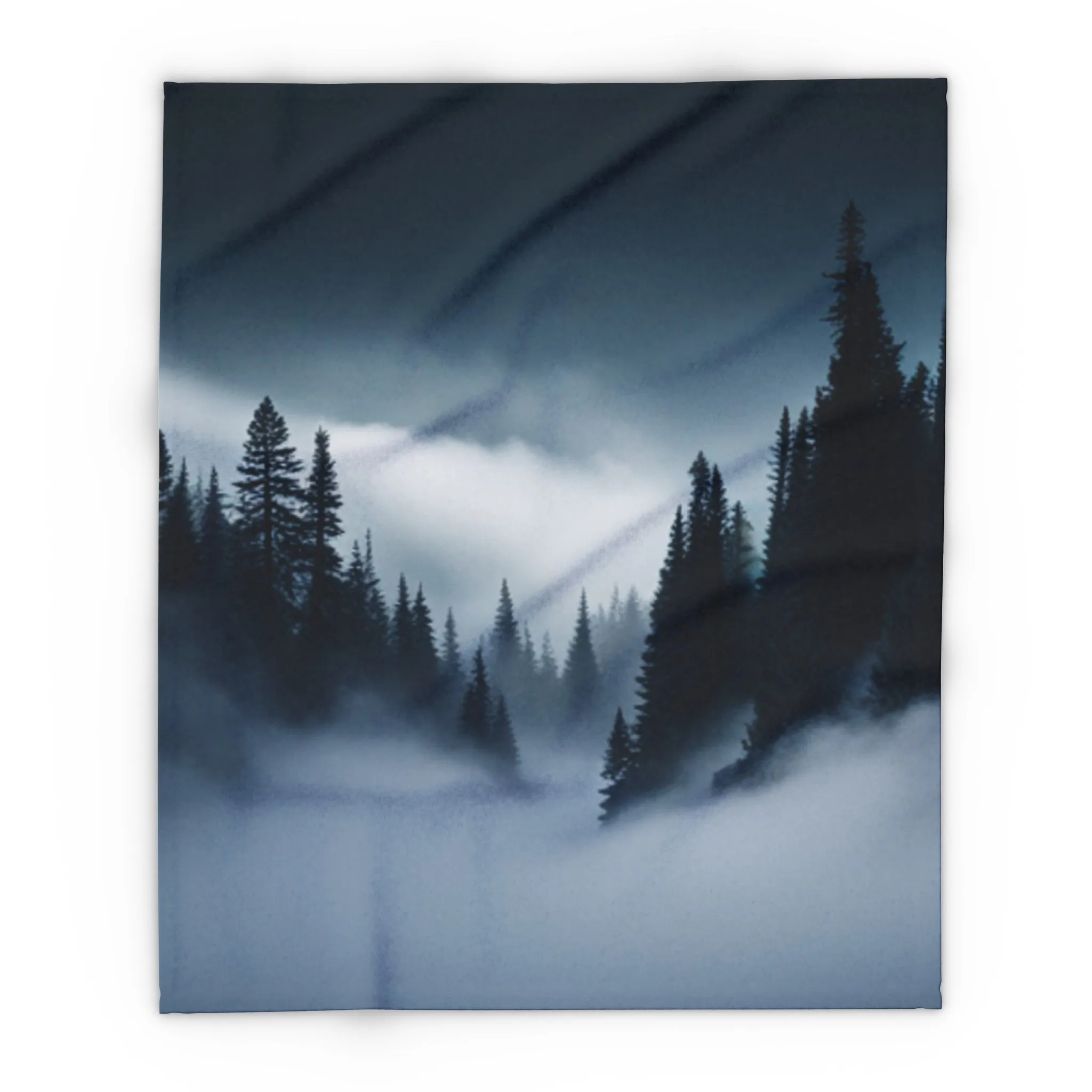Deep Mountain Mist Arctic Fleece Blanket