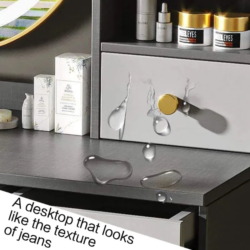 DOLILO 35" Vanity Desk with Mirror and Lights