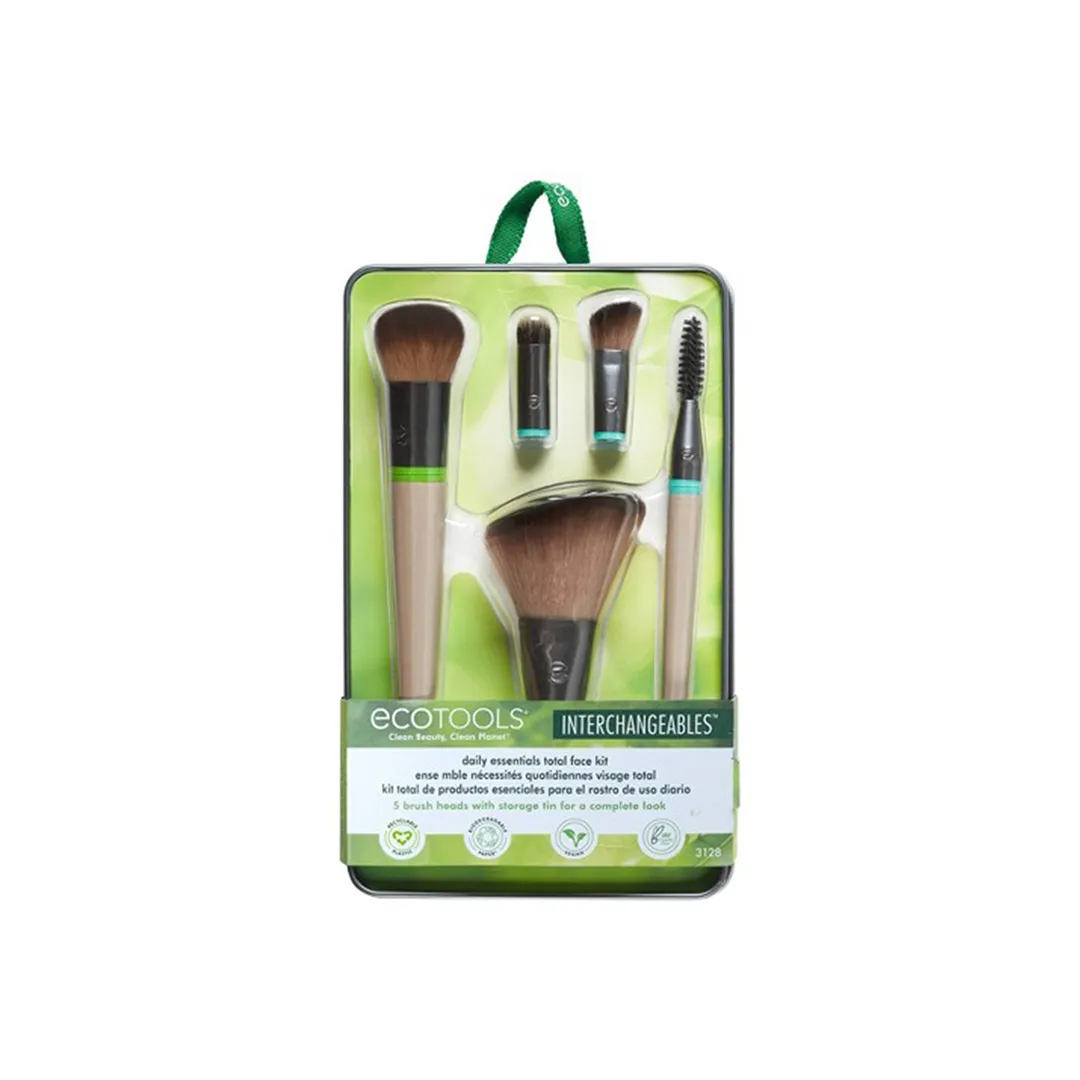EcoTools Interchangeables Daily Essentials Total Face Makeup Brush Kit