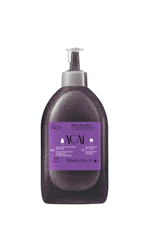 Ekos Açaí Exfoliating Shower Gel Refill
