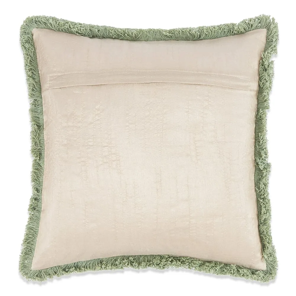 Embroidered Decorative Cushion Cover, Pastel Meadow
