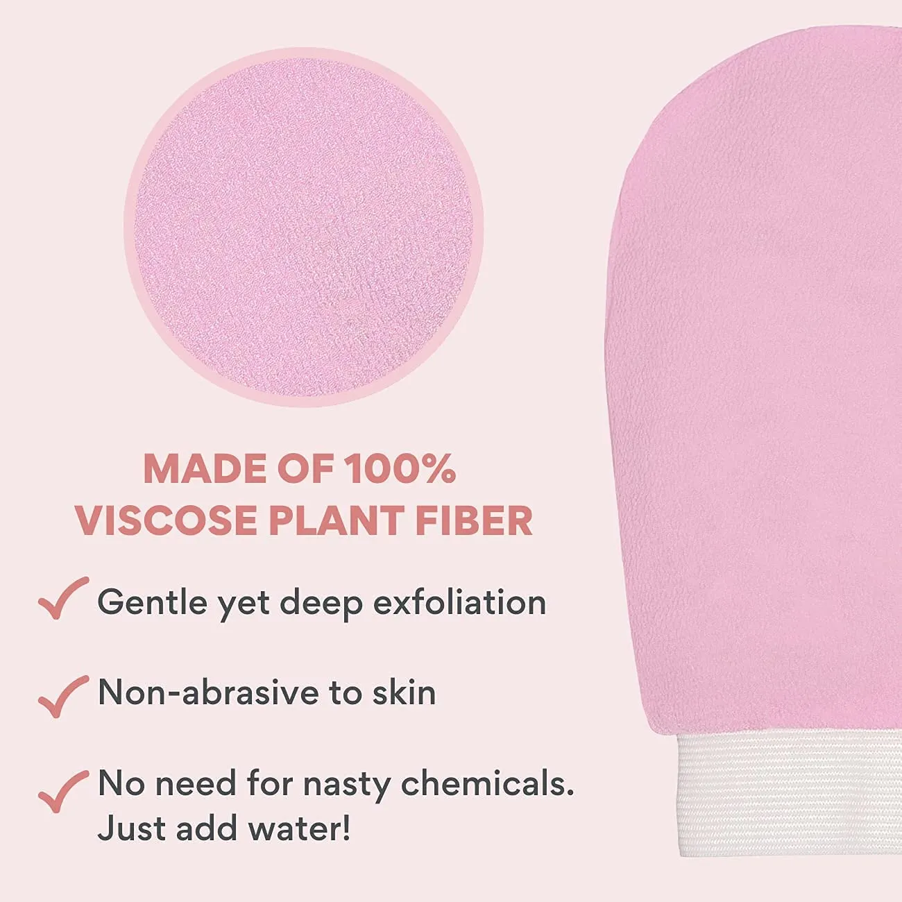 Exfoliating Glove Dead Body Scrubber, Deep Exfoliating Mitt for Body, Stimulates Blood Flow for Youthful Glow