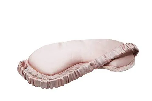 Friends of Meditation Kids 100% Mulberry Silk Eye Mask, Super Smooth Sleep Mask And Blind Fold (Pink fur - kids)