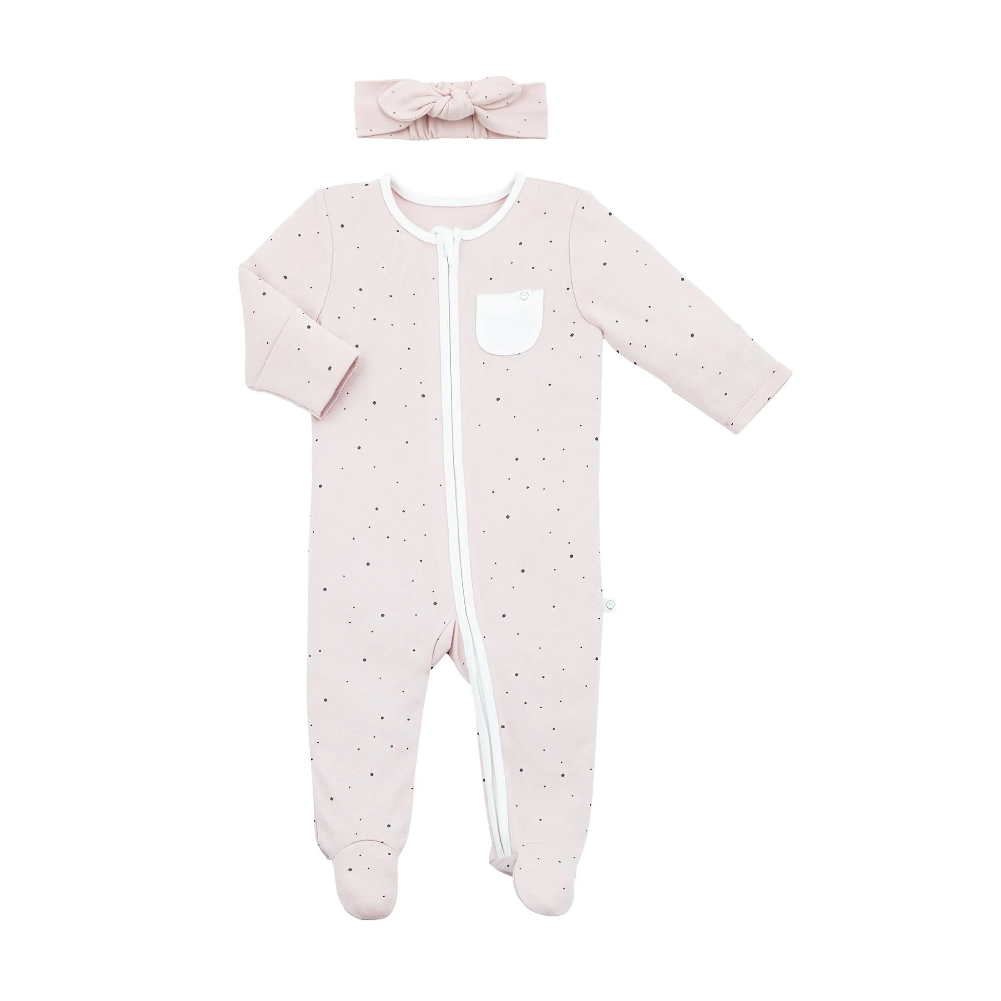 Headband & Zip-Up Sleepsuit Set