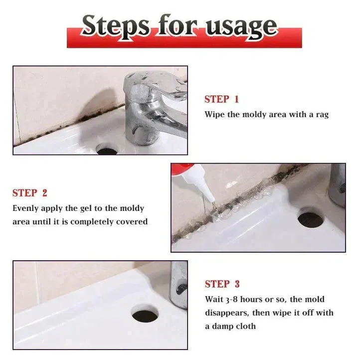 Household mold remover gel