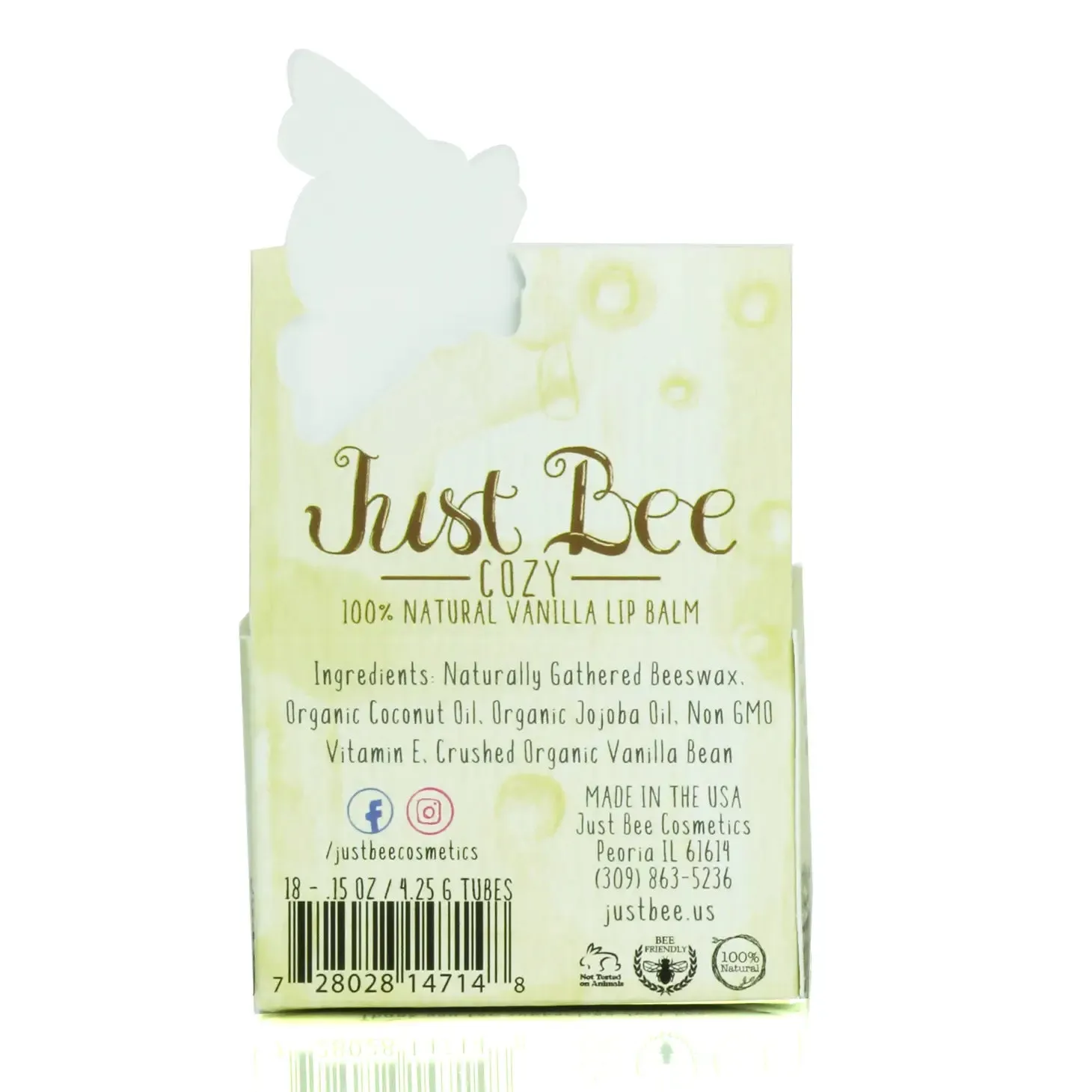 Just Bee Bold - Just Bee Cozy Lip Balm - Vanilla