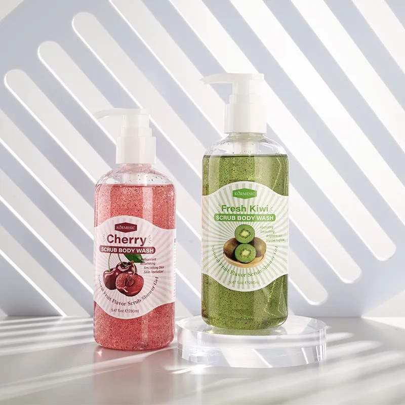 KORMESIC exfoliating whitening Kiwi body scrub & shower gel 280ml KMC58898