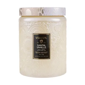 Large Glass Jar Candle (Santal Vanille)