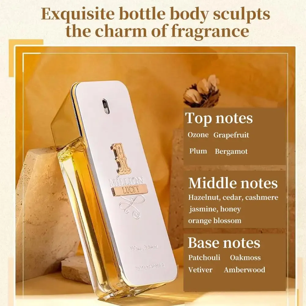 Luxury Soft Seductive Perfume for Men 100ml Long Lasting Fragrance with Leather Scent Attraction Enhancing