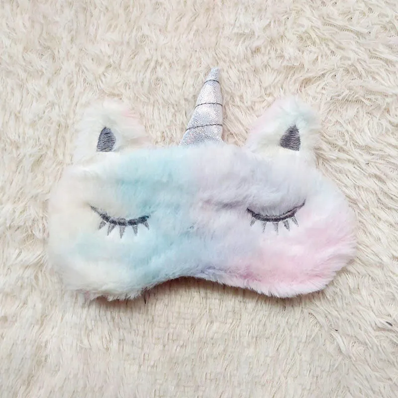 Masker Penutup Mata Tidur Bulu Motif Unicorn Lucu Sleeping Mask MCBW2307