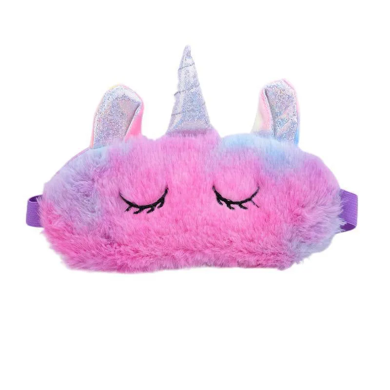 Masker Penutup Mata Tidur Bulu Motif Unicorn Lucu Sleeping Mask MCBW2307