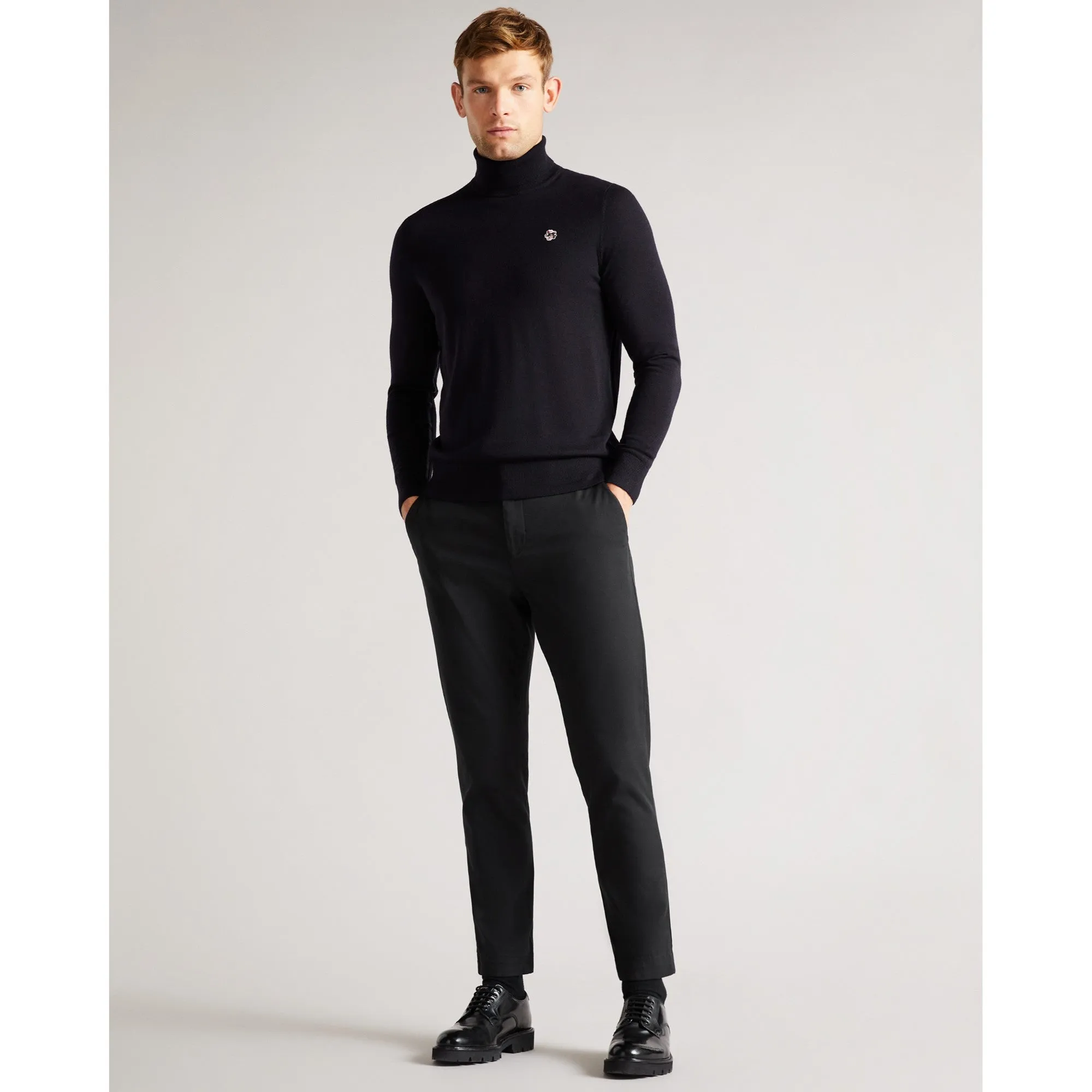 Men Mmk-Beckton-Ls Core Roll Neck - Navy