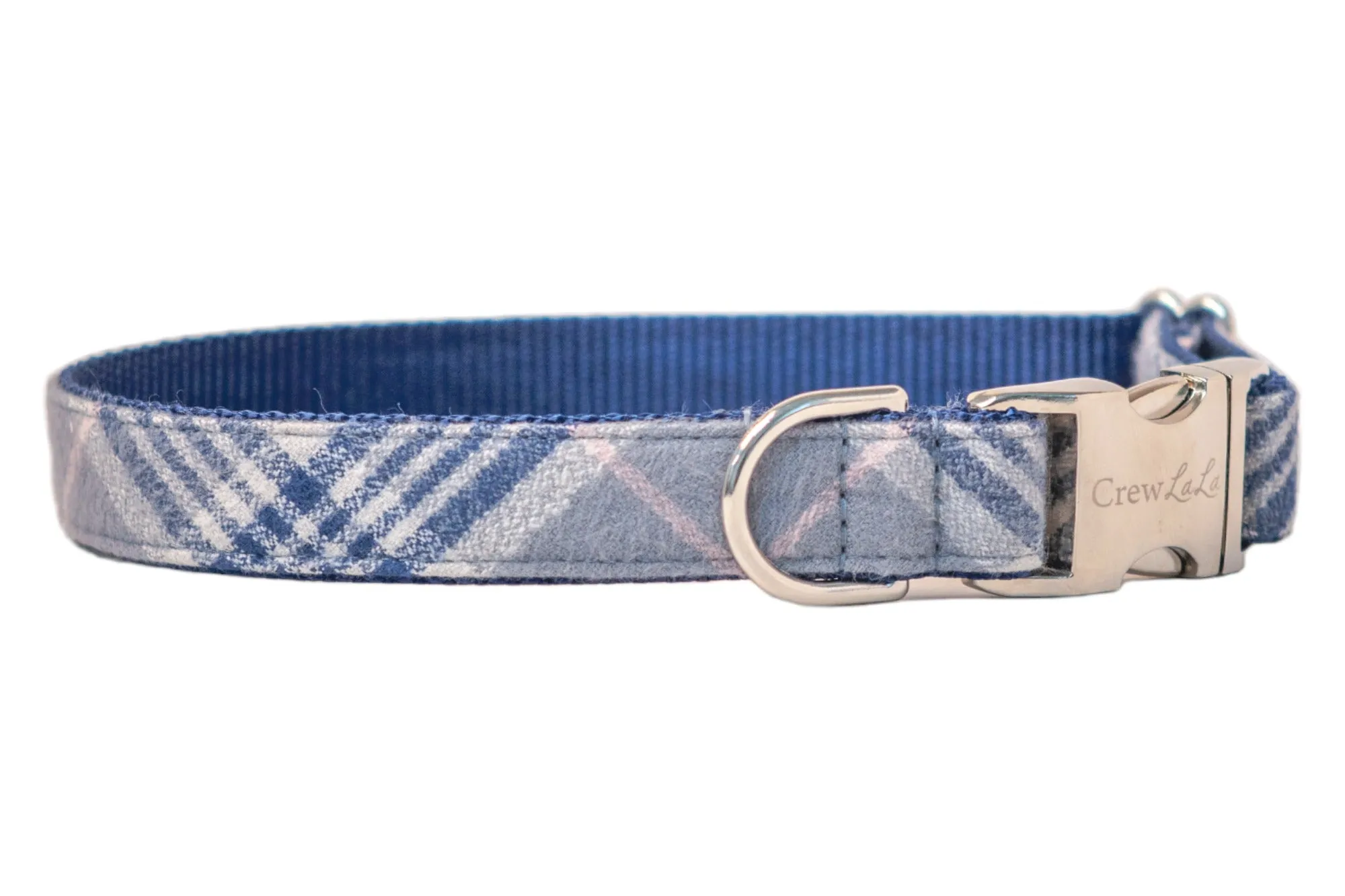 Morning Mist Flannel Bow Tie Dog Collar