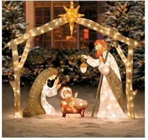 Nativity Scene Lighted Display