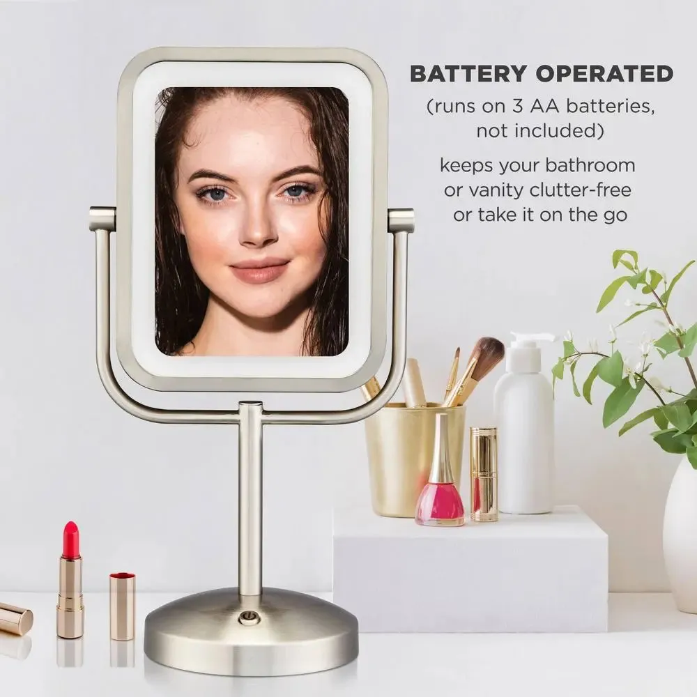 New - Conair LED Vanity Makeup Mirror - Silver