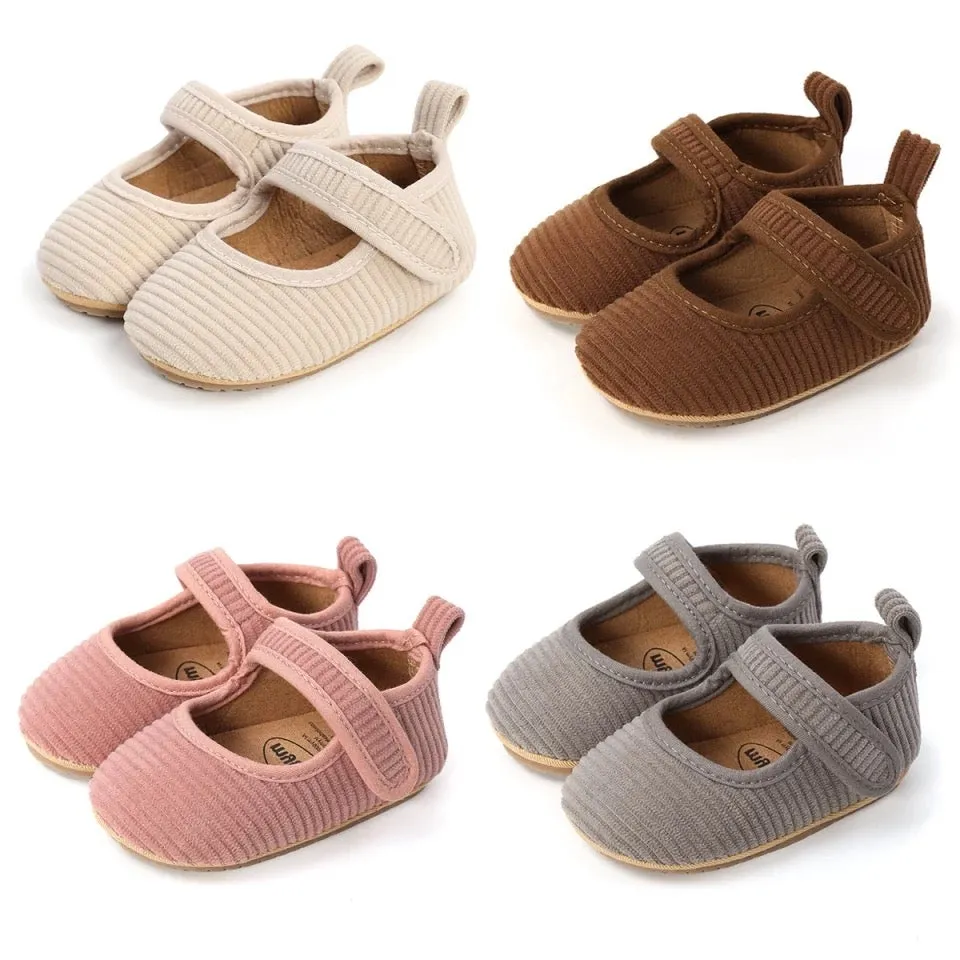 Non-Slip Corduroy Mary Jane