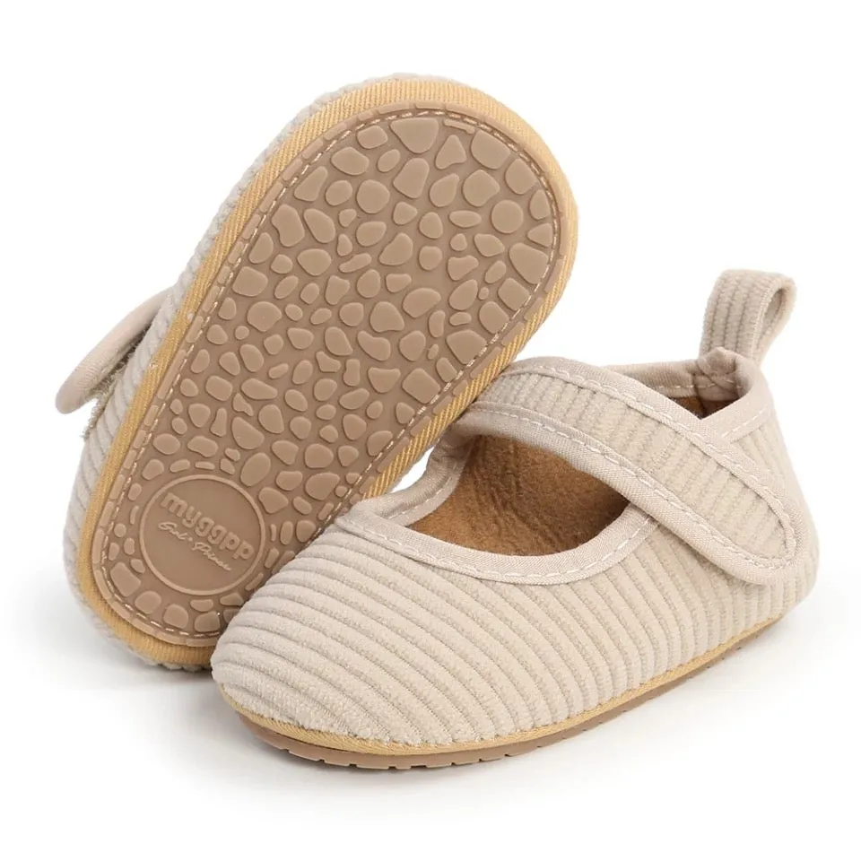 Non-Slip Corduroy Mary Jane
