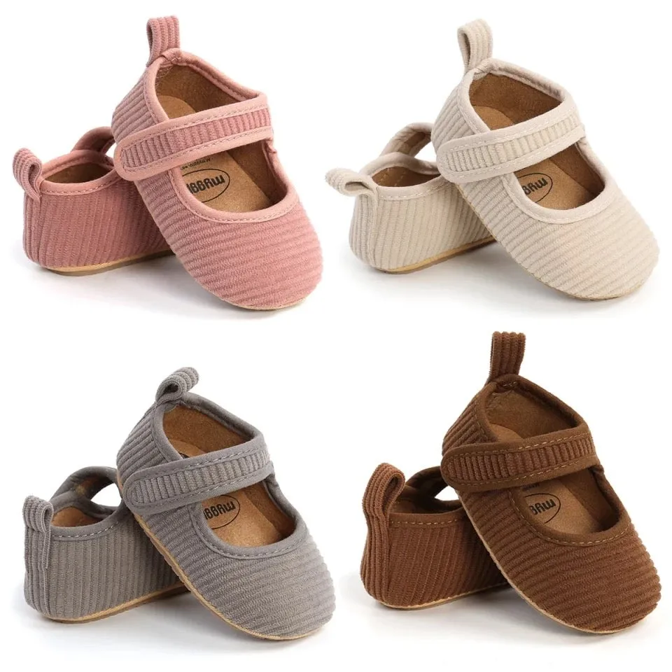 Non-Slip Corduroy Mary Jane
