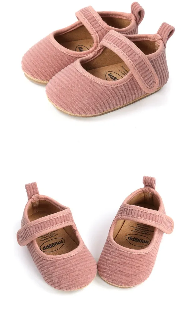 Non-Slip Corduroy Mary Jane