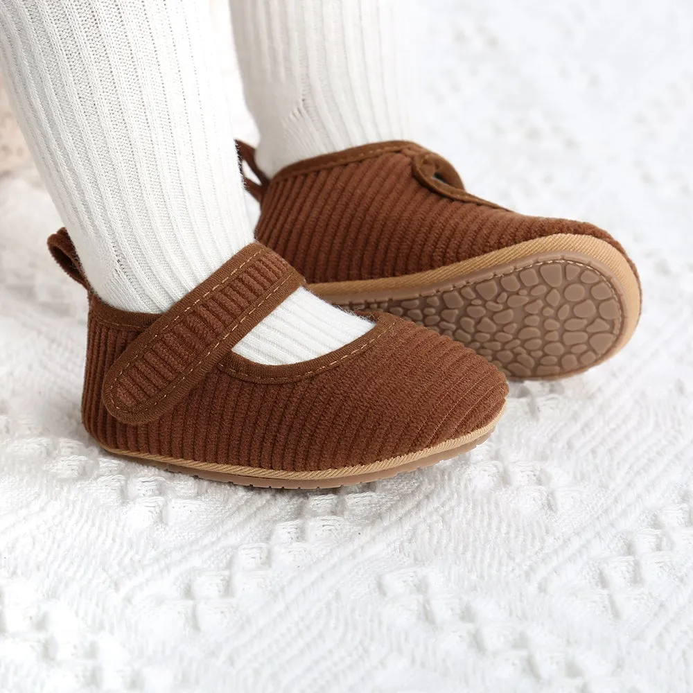 Non-Slip Corduroy Mary Jane