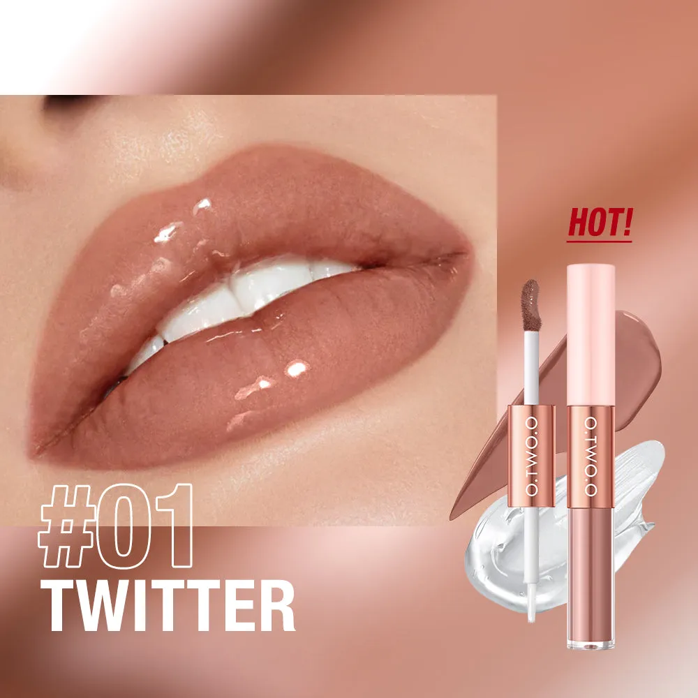 O.TWO.O 2 IN 1 Matte Long Wear Lip Gloss Clear Moisturizing Lip Oil Wholesale Supplier
