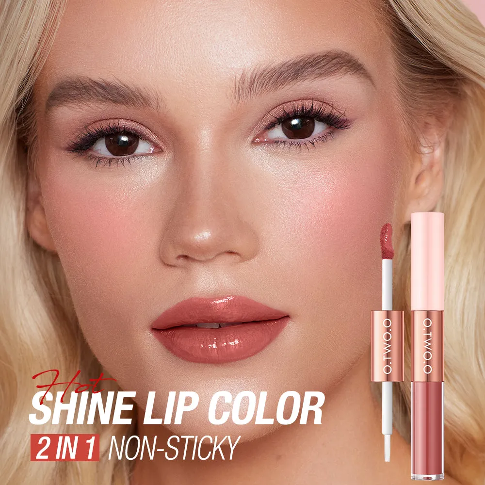 O.TWO.O 2 IN 1 Matte Long Wear Lip Gloss Clear Moisturizing Lip Oil Wholesale Supplier