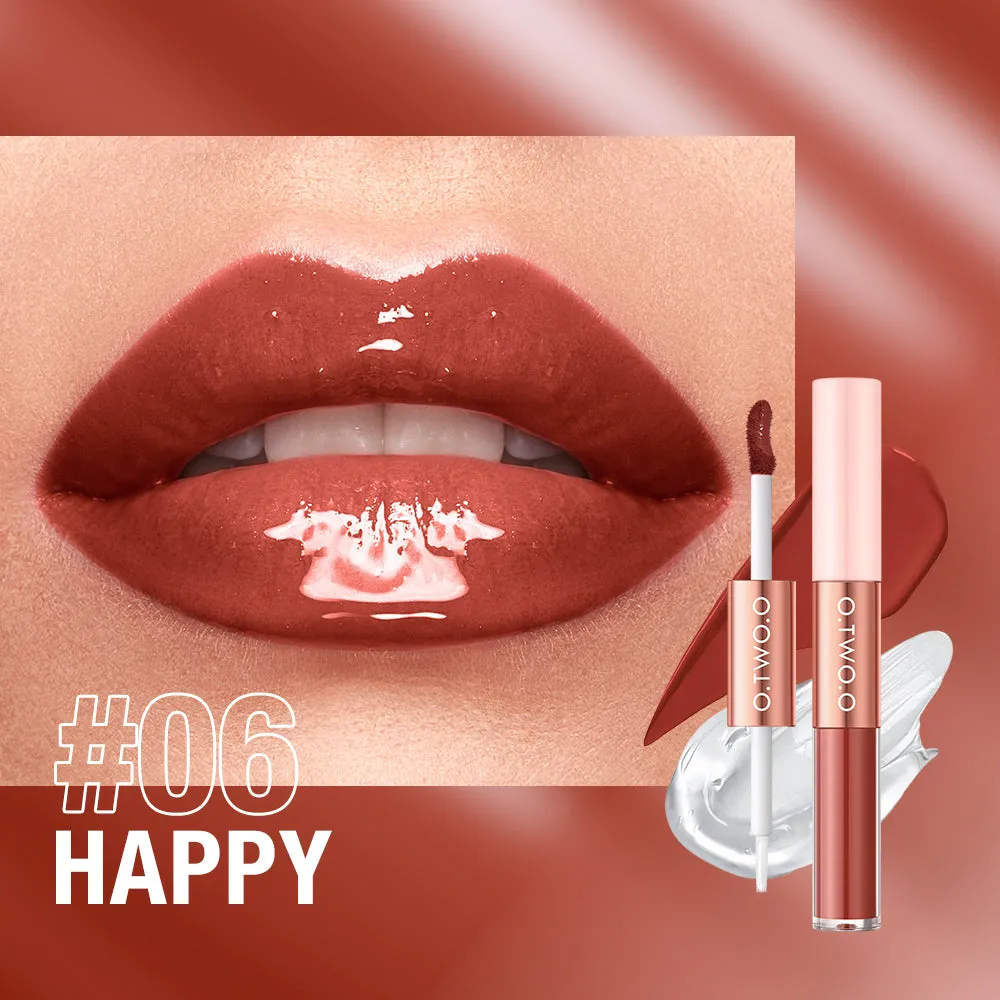 O.TWO.O 2 IN 1 Matte Long Wear Lip Gloss Clear Moisturizing Lip Oil Wholesale Supplier
