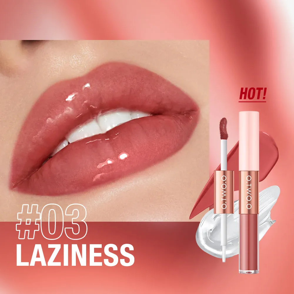 O.TWO.O 2 IN 1 Matte Long Wear Lip Gloss Clear Moisturizing Lip Oil Wholesale Supplier