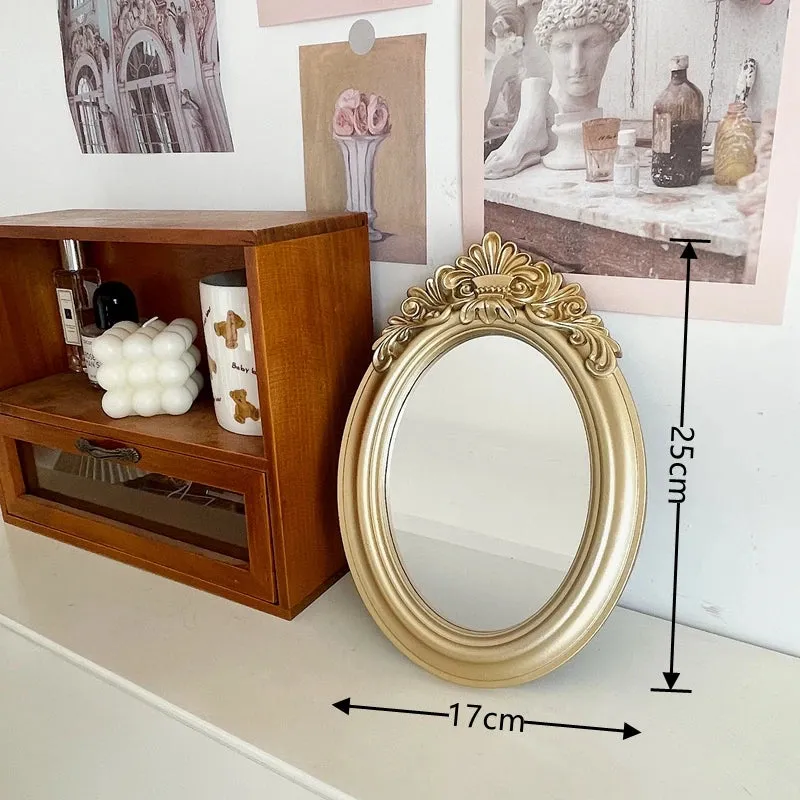 Rustic French Palace Style Carving Frame Table Mirror