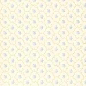 Schumacher Coral Leaf Blue Wallpaper