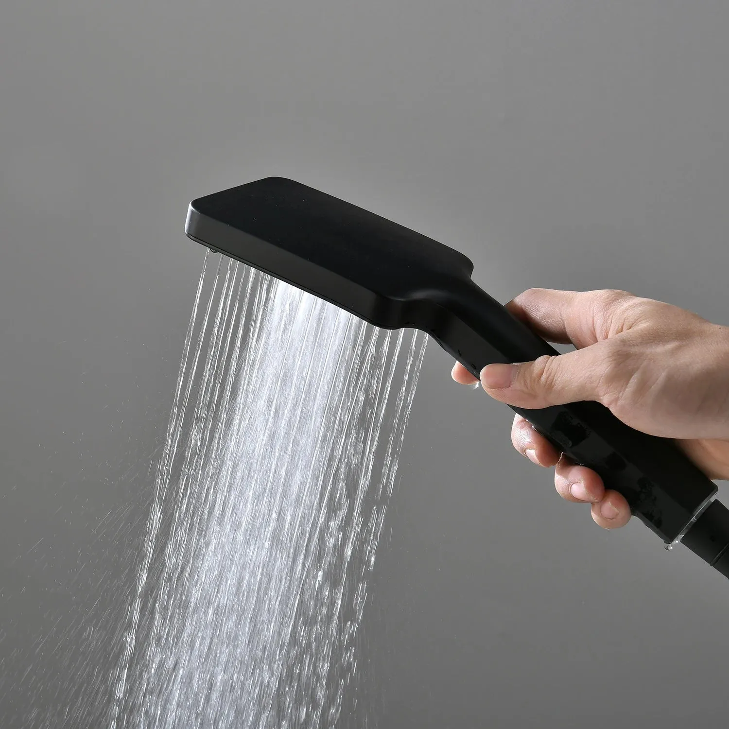 SKY RAIN High-Quality Black Massage Shower Head Panel